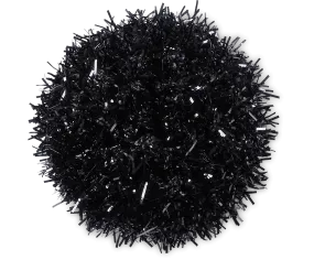 Black Metallic Puff Ball