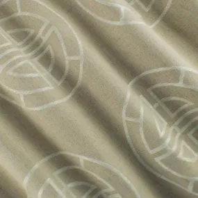 2 3/4 YD PC--Beige/White Geometric Circle Jacquard Decorating Fabric