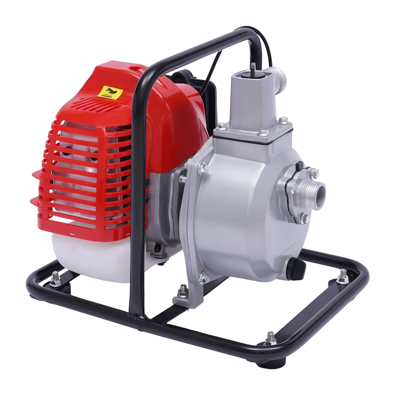 2-Stroke 2HP 1 inch 43cc Gasoline Water Pump, Gas Powered High Pressure Petrol Water Transfer Removal Pump with Air-Cooled Engine