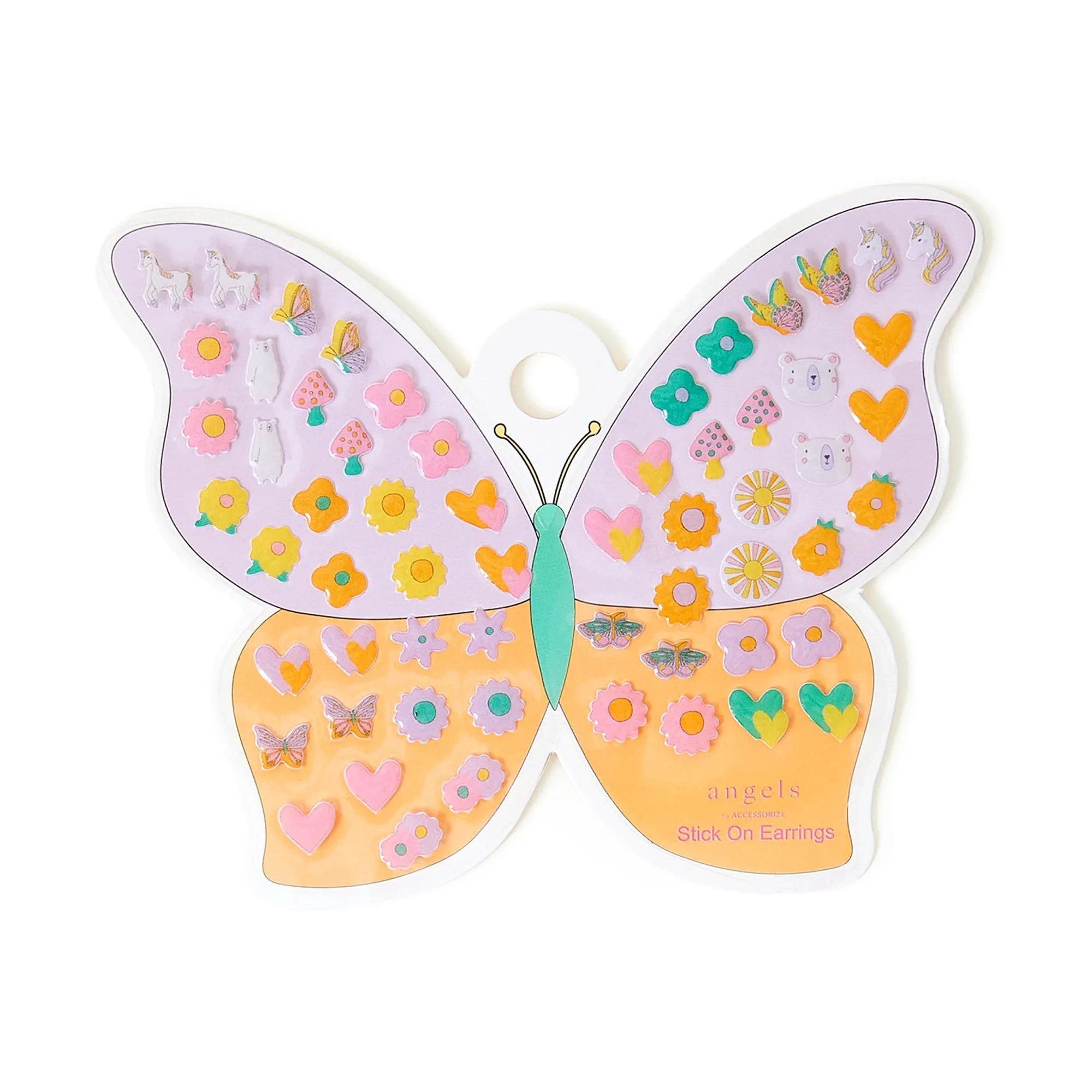 Accessorize London Girl's Butterfly Stick On Earrings