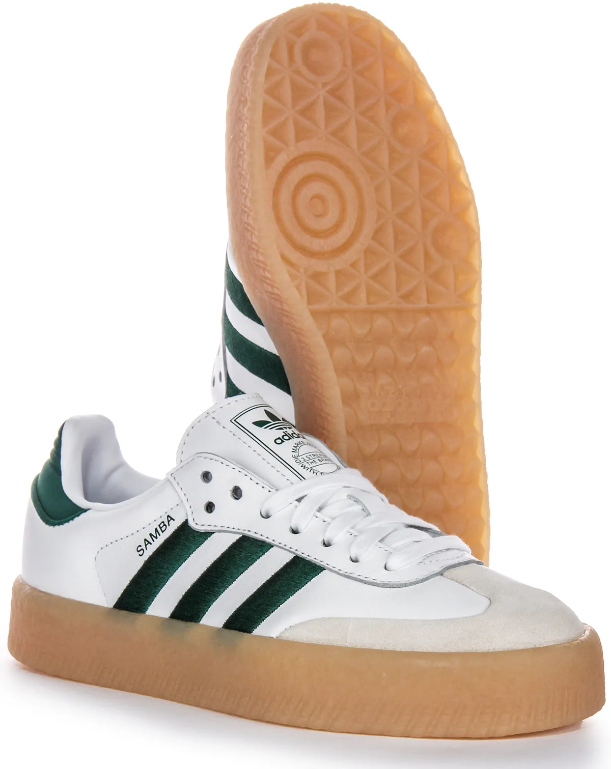 Adidas Sambae In White Green For Women