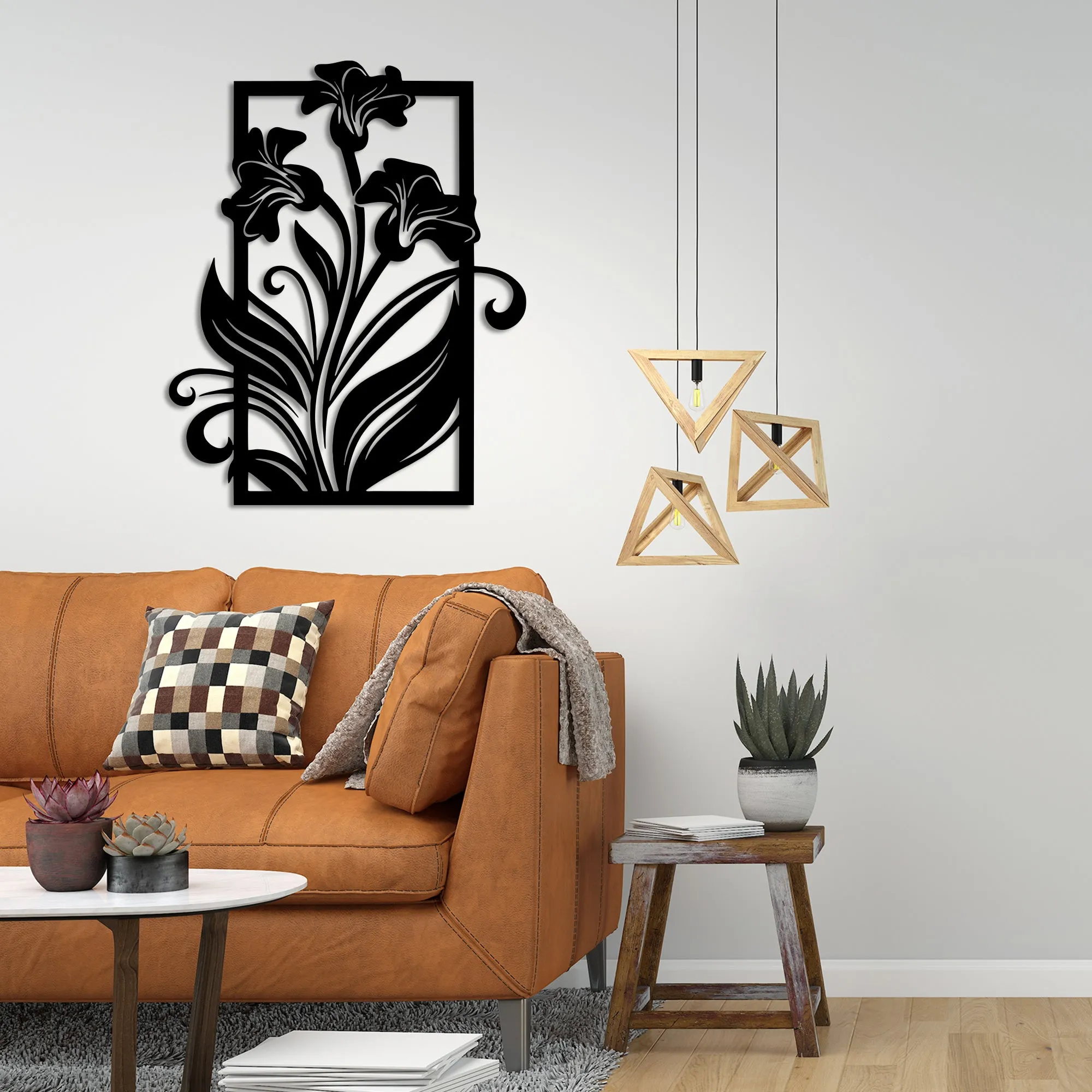 Amaryllis Flower Metal Wall Art