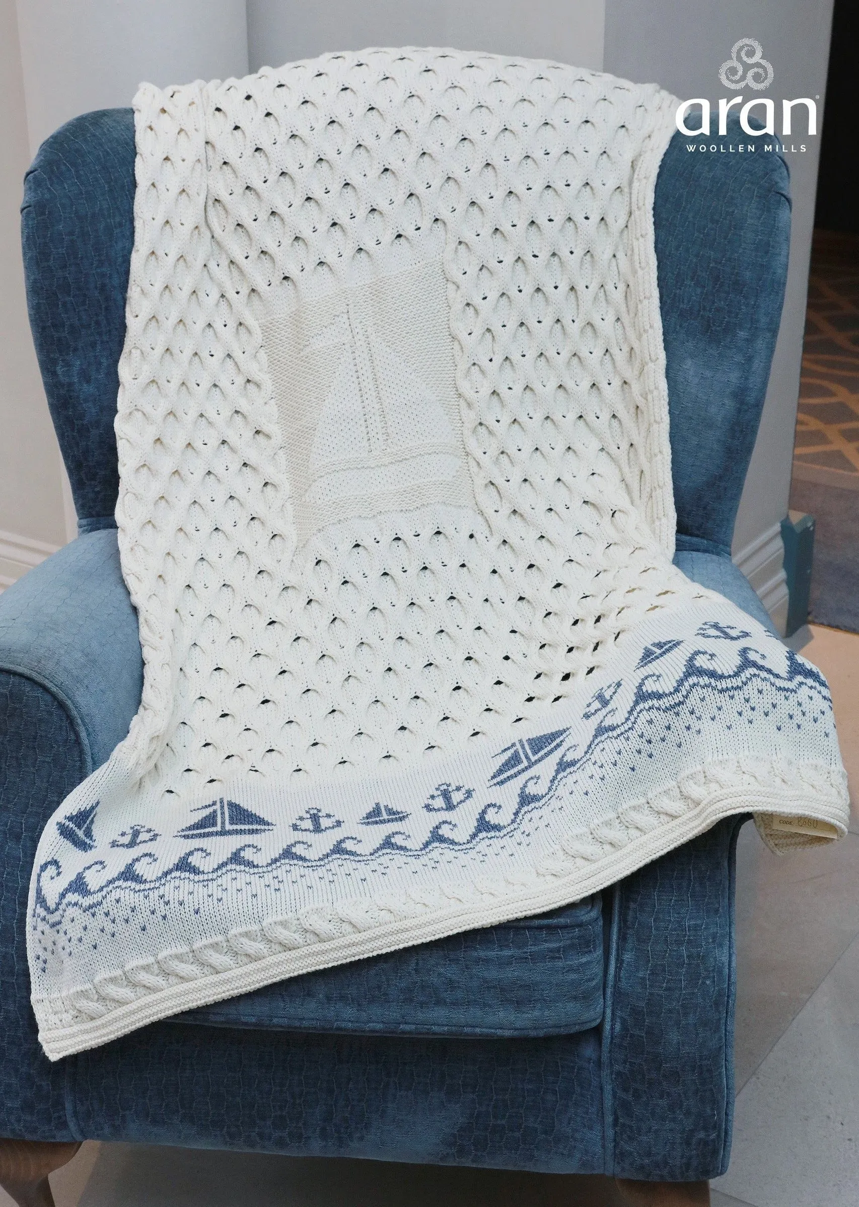 Aran Sailing Blanket | Natural