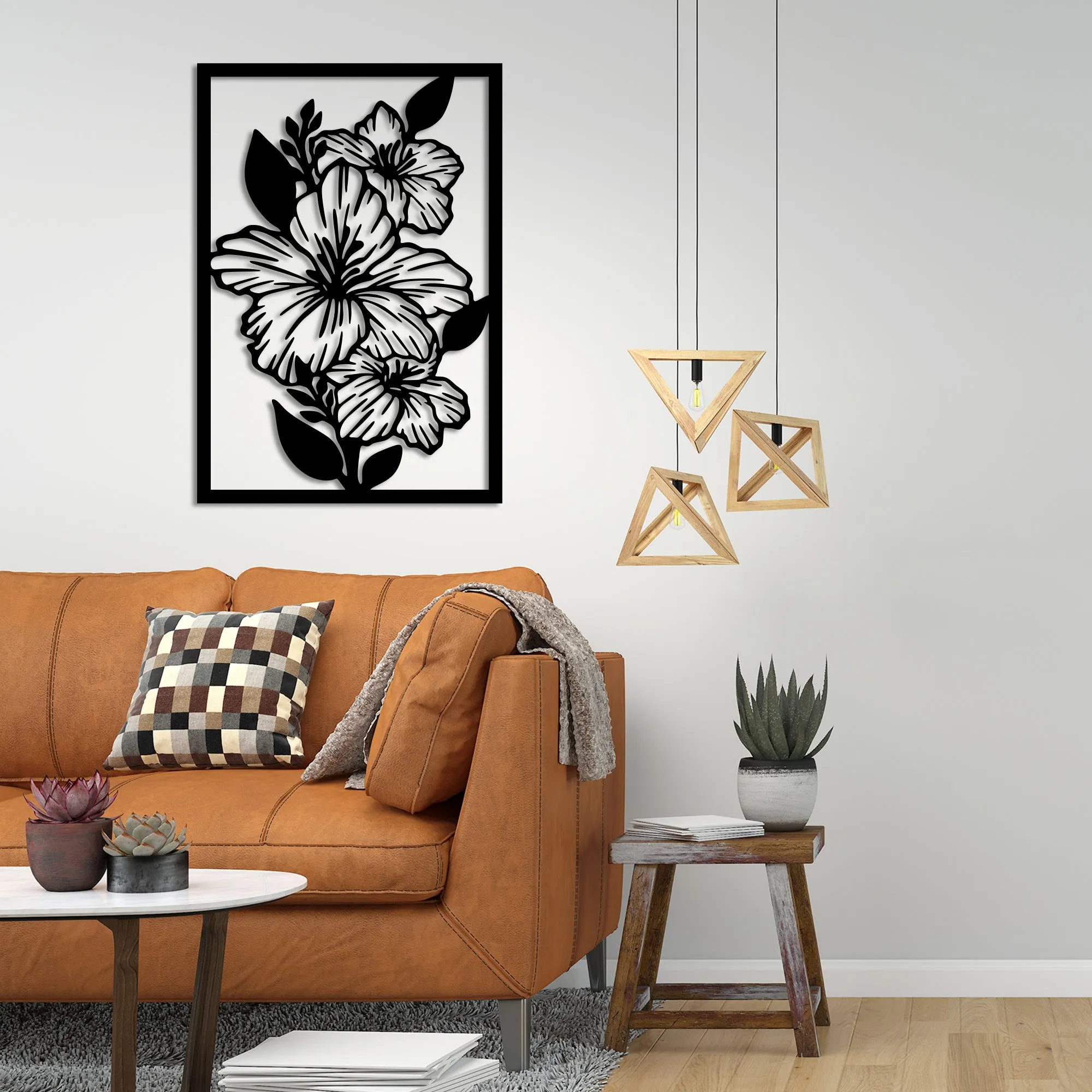 Black Dragon Flower Metal Wall Art