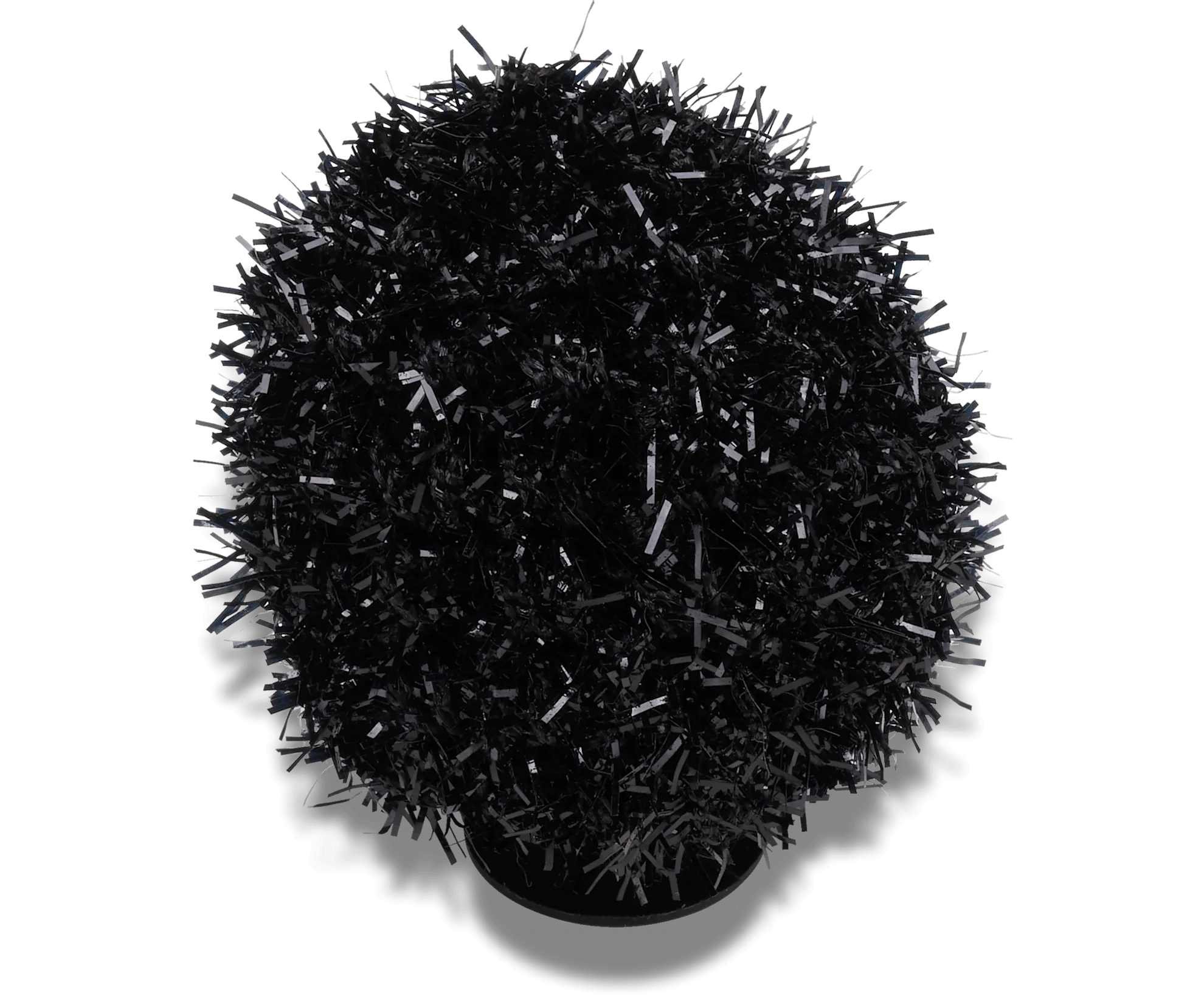 Black Metallic Puff Ball