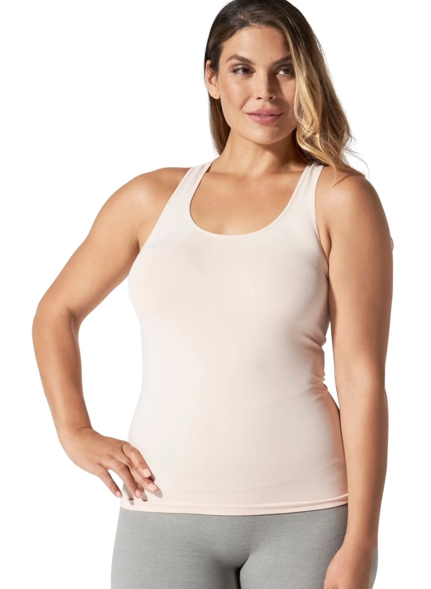 BLANQI Body Cooling Racerback Nursing Tank - Peach