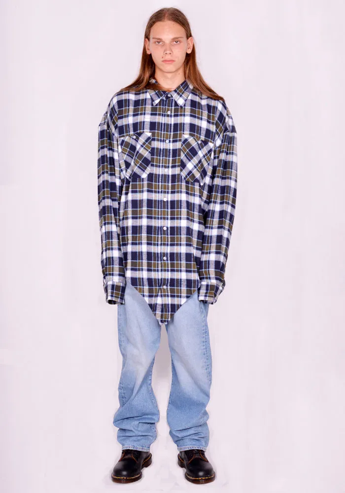 BLESS N°75 5342 WINTER POINTYSHIRT VINTAGE CHECKED FLANNEL