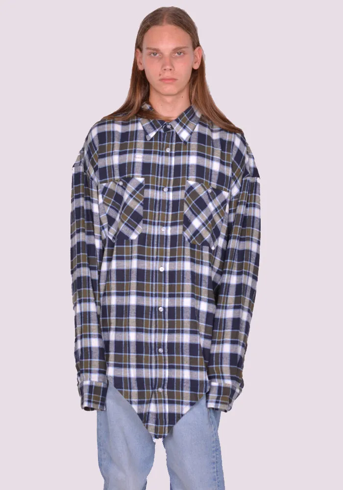 BLESS N°75 5342 WINTER POINTYSHIRT VINTAGE CHECKED FLANNEL