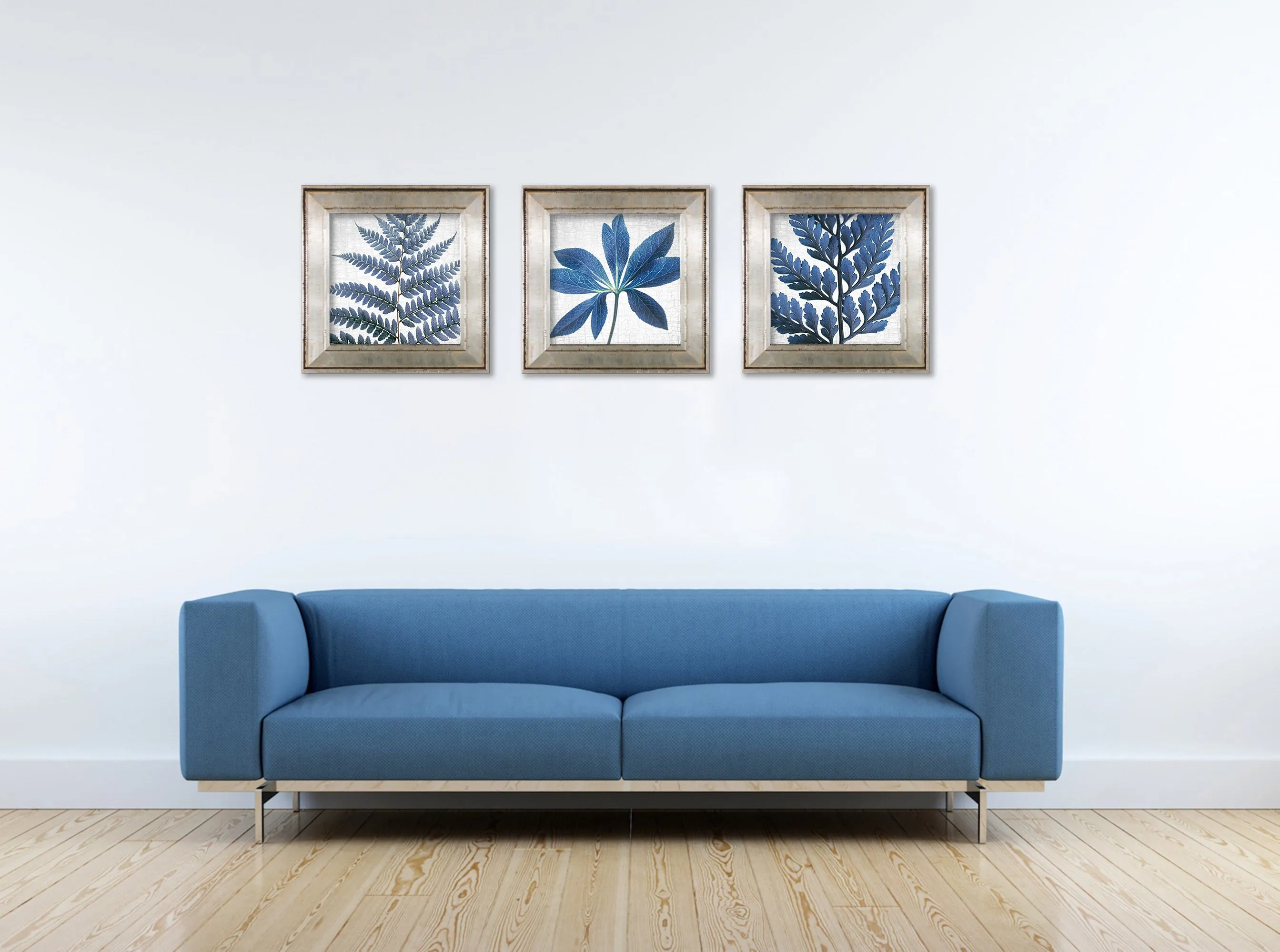 BLUE HERB ROBERT - Fine Art Print, Botanical Blueprint