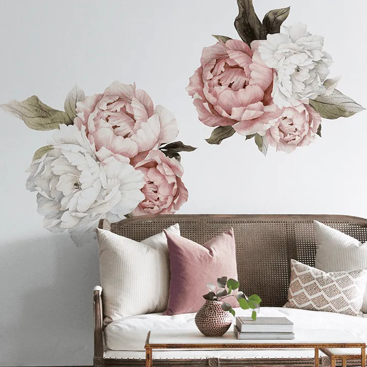 Blushing Peonies Wall Decals