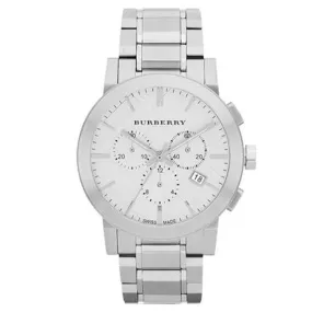 Burberry BU9350 Men's Chronograph The City Silver 42mm Watch