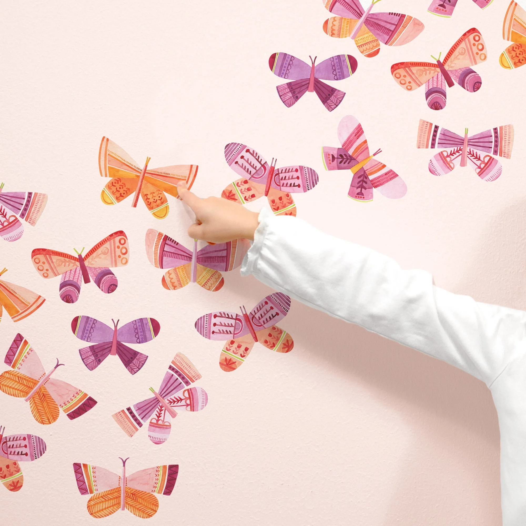 Citrus Blossom Butterfly Toss Wall Decal Set