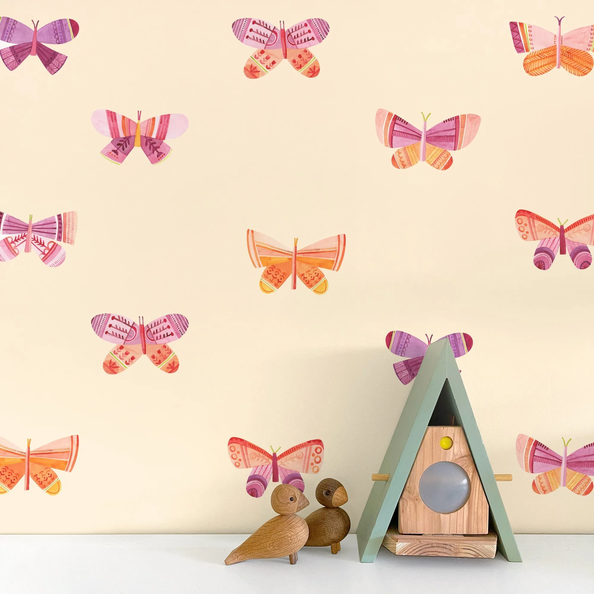 Citrus Blossom Butterfly Toss Wall Decal Set