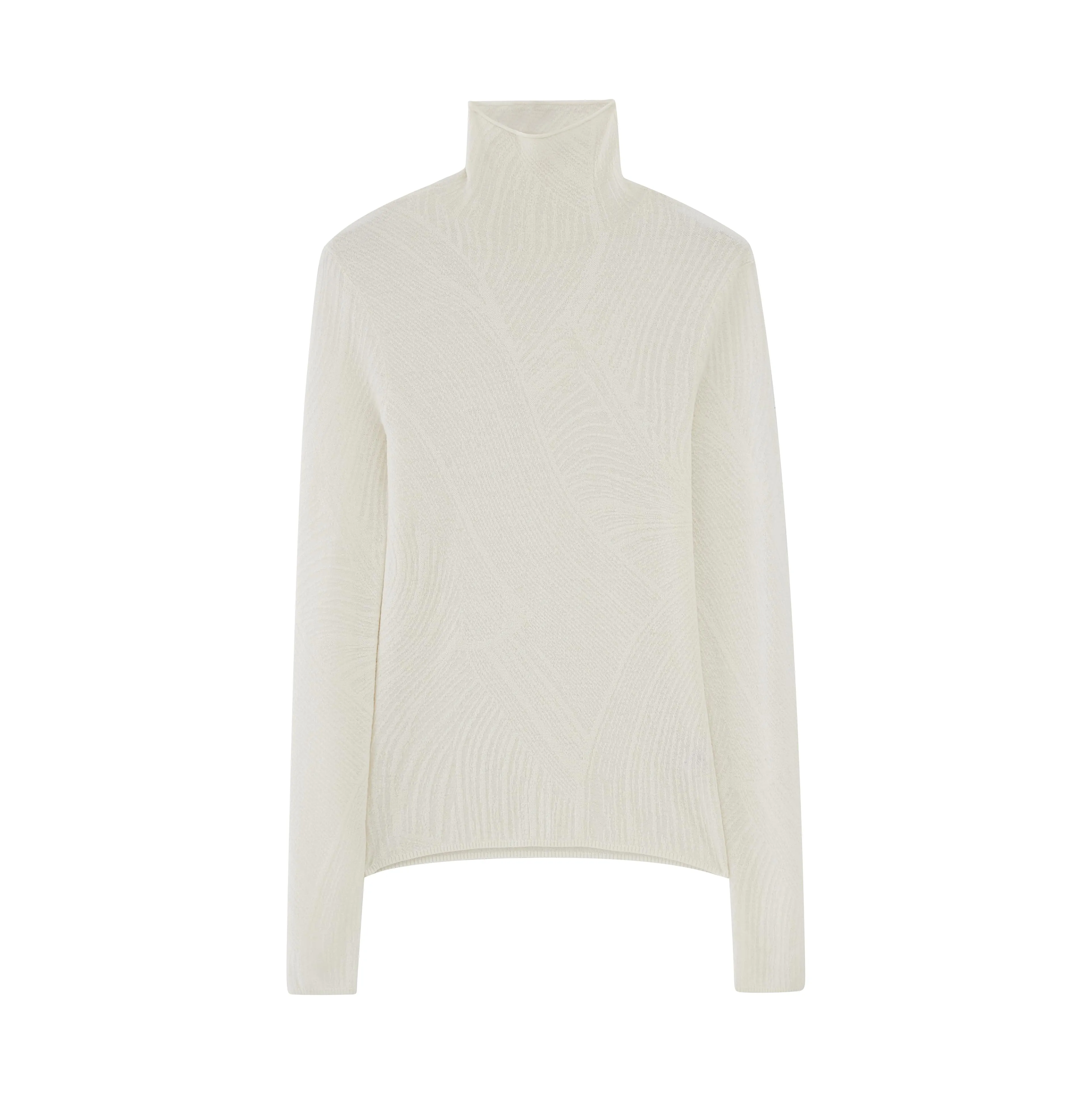 Classic Merino Wool Jacquard Turtleneck Sweater