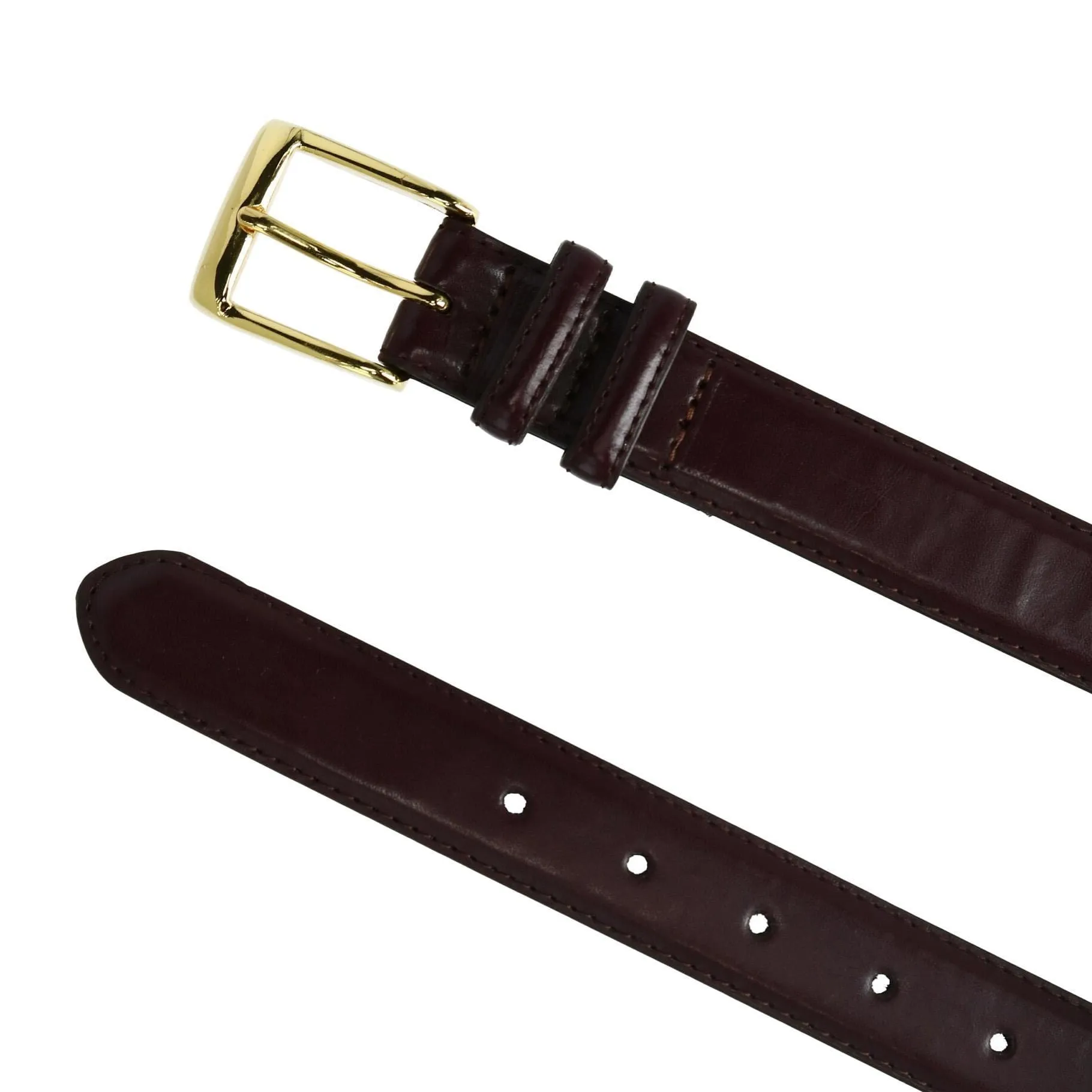 CTM® Men's Big & Tall Gold Buckle Belt