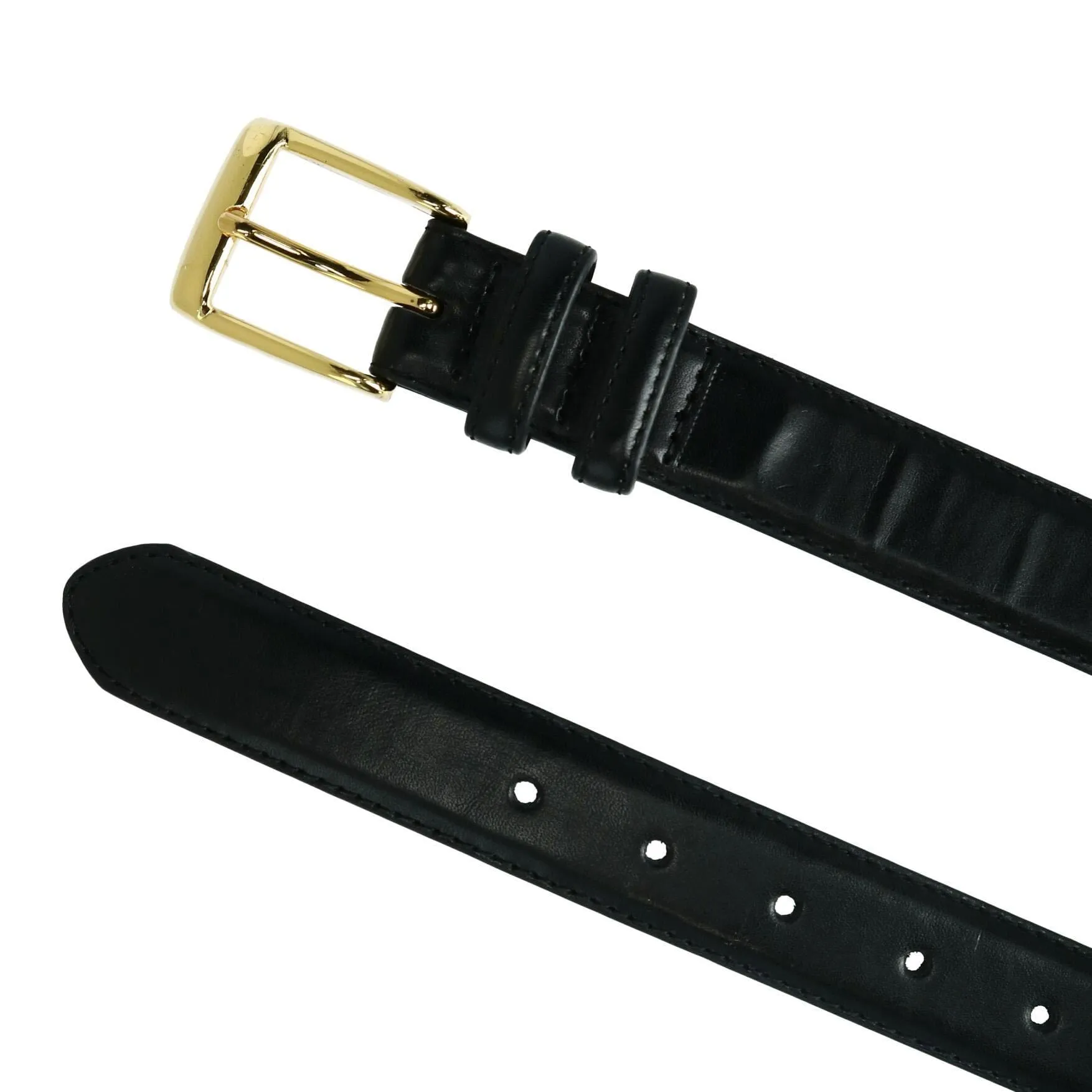 CTM® Men's Big & Tall Gold Buckle Belt