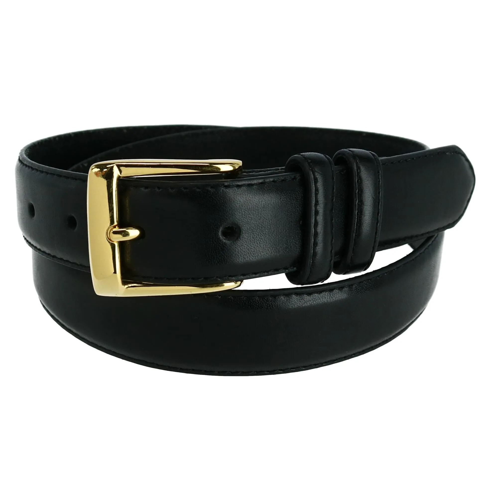 CTM® Men's Big & Tall Gold Buckle Belt