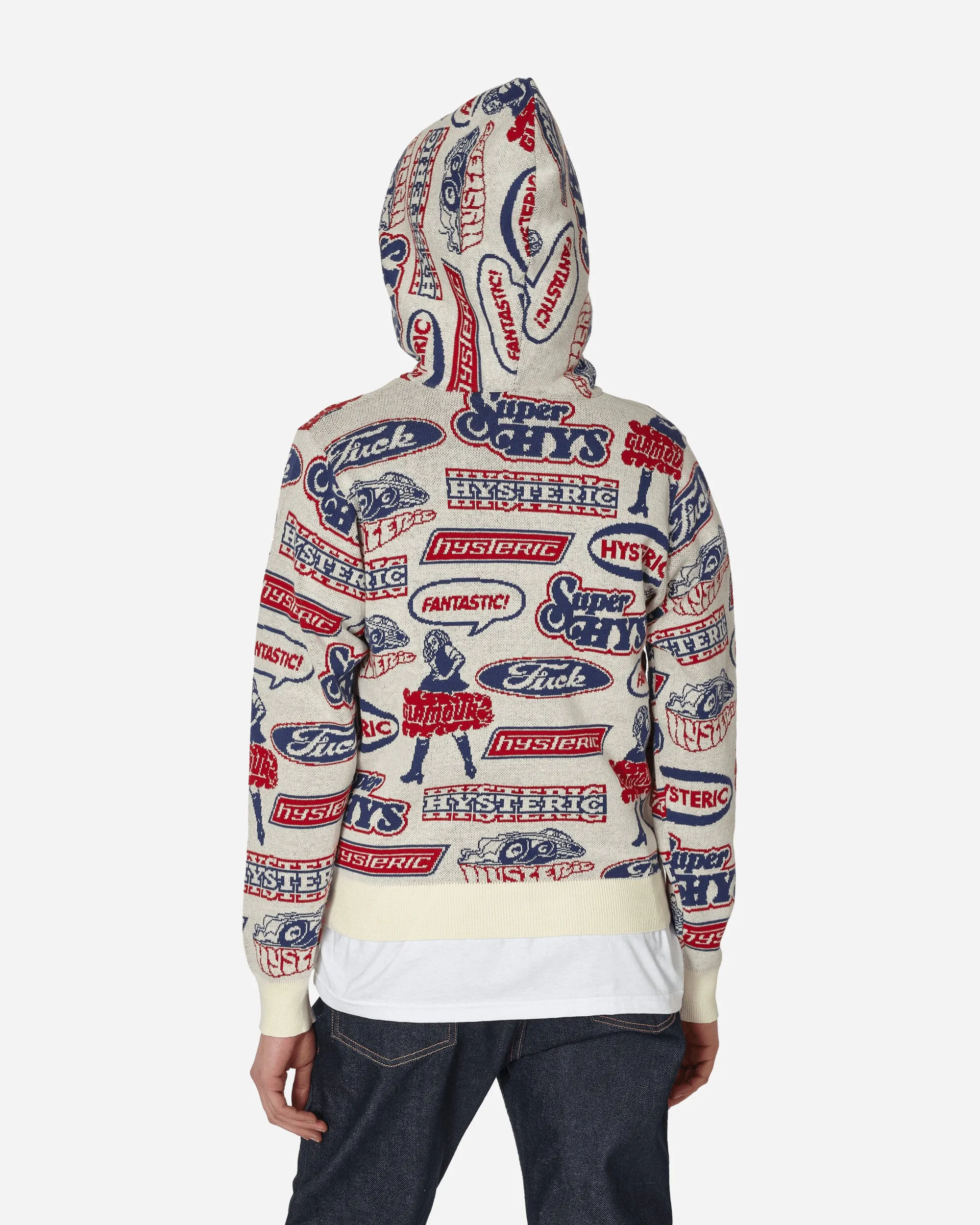 Fantastic Box Jacquard Hoodie Dirty White