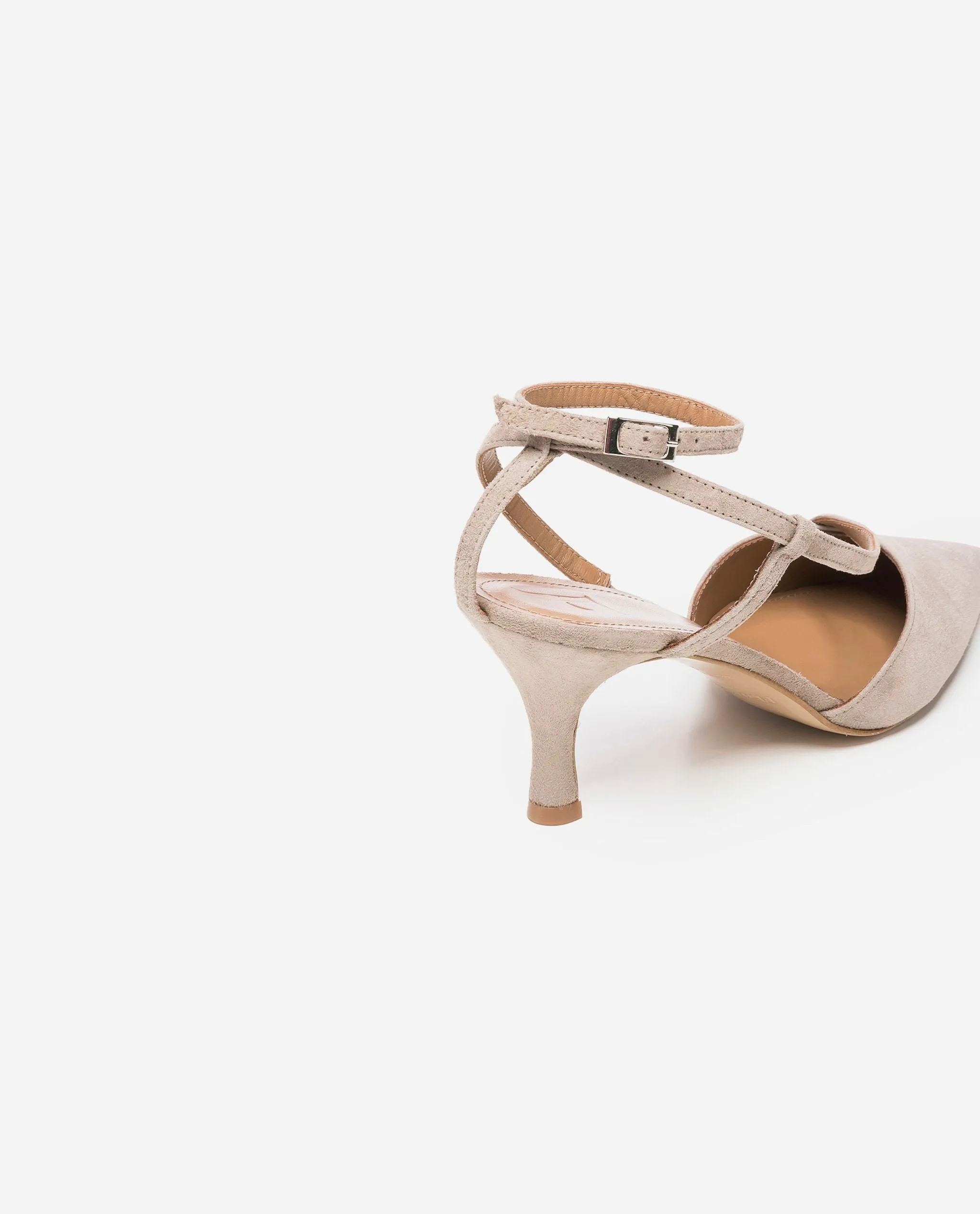 Fay Suede Sand Heeled Shoes