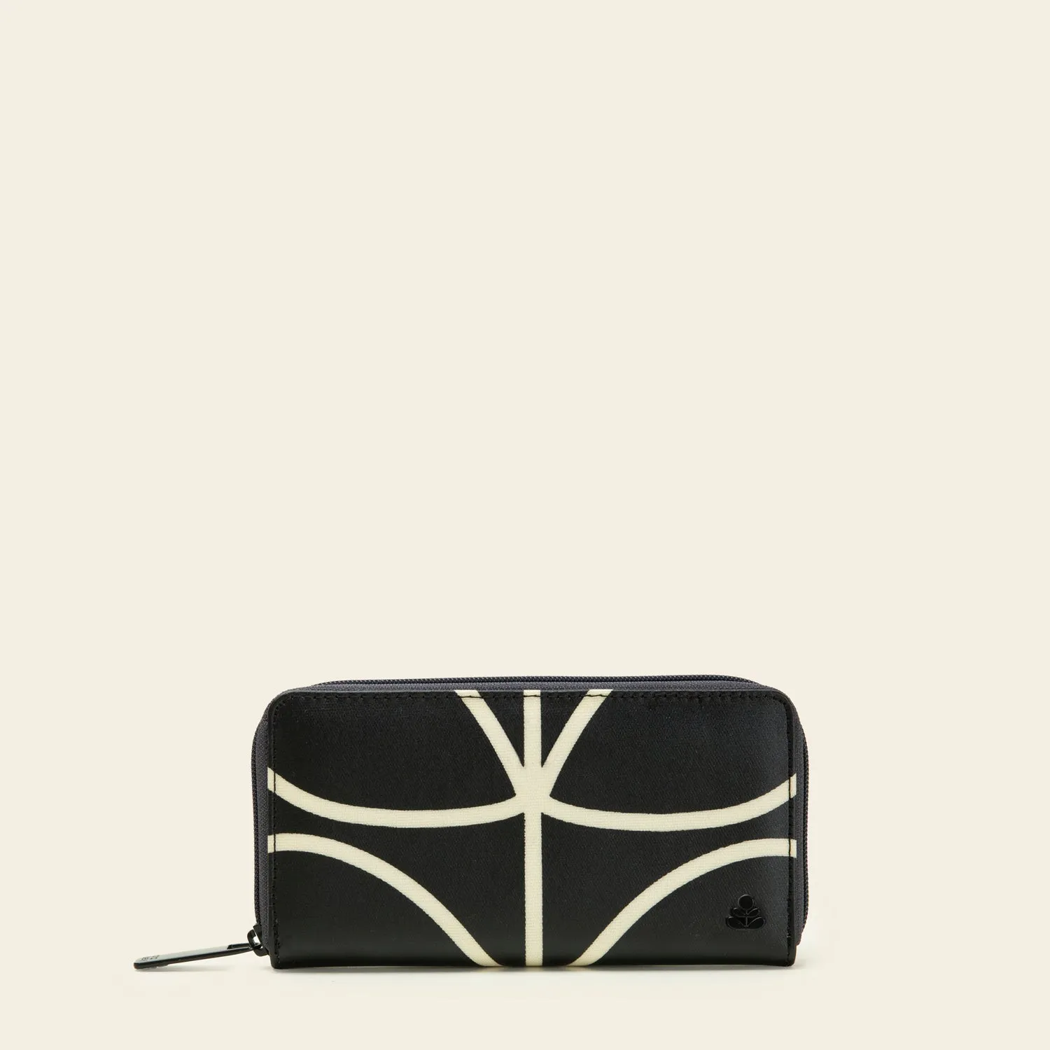 Forget Me Not Big Wallet - Linear Stem Liquorice