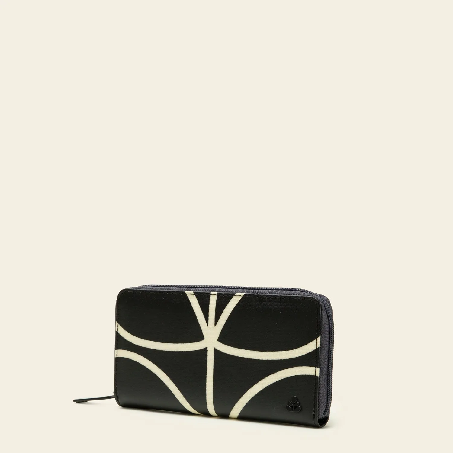 Forget Me Not Big Wallet - Linear Stem Liquorice