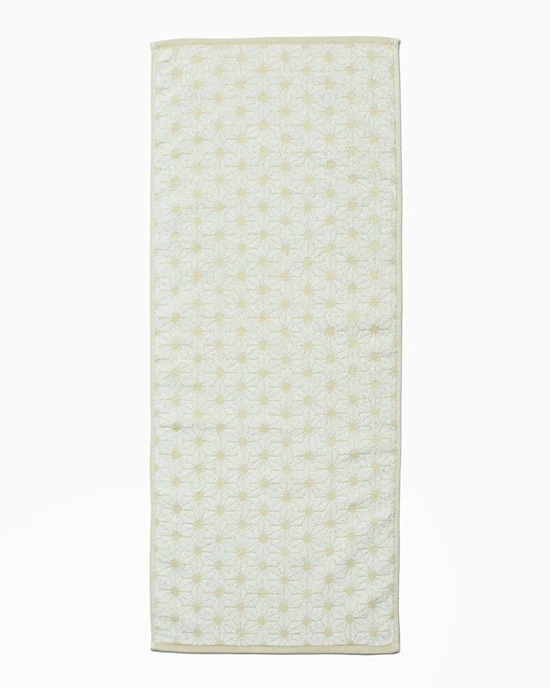 Fukuroya Face Towel, Light Tan Asanoha