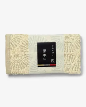 Fukuroya Face Towel, Light Tan Ougi Kikkou