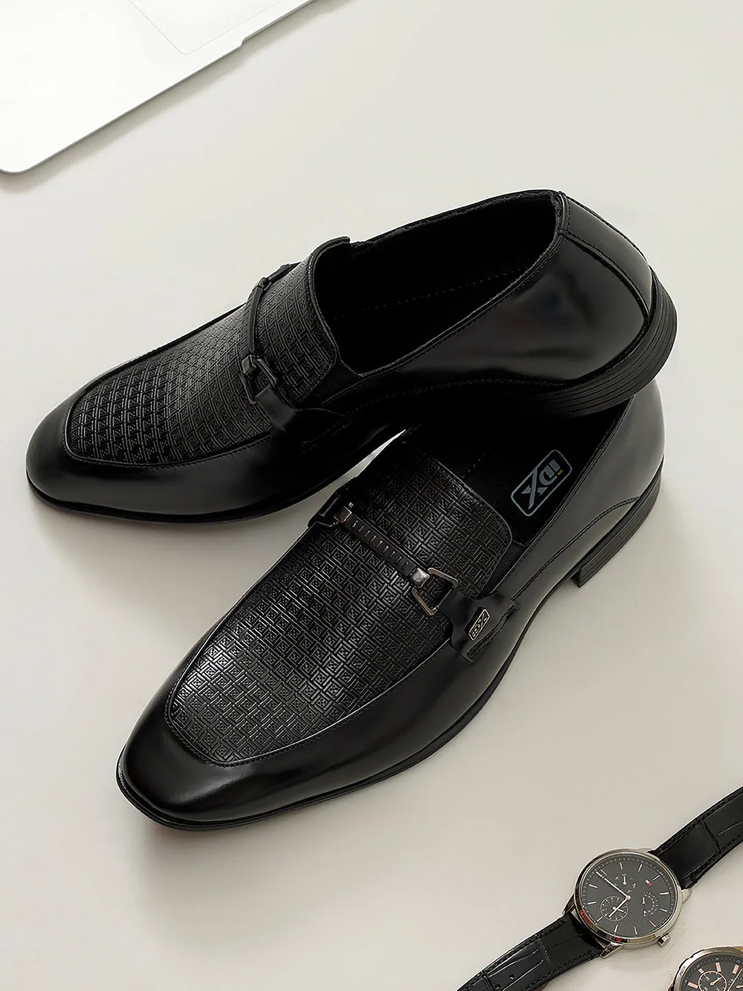 Men's Black Regular Toe Slip On Formal (IX2032)