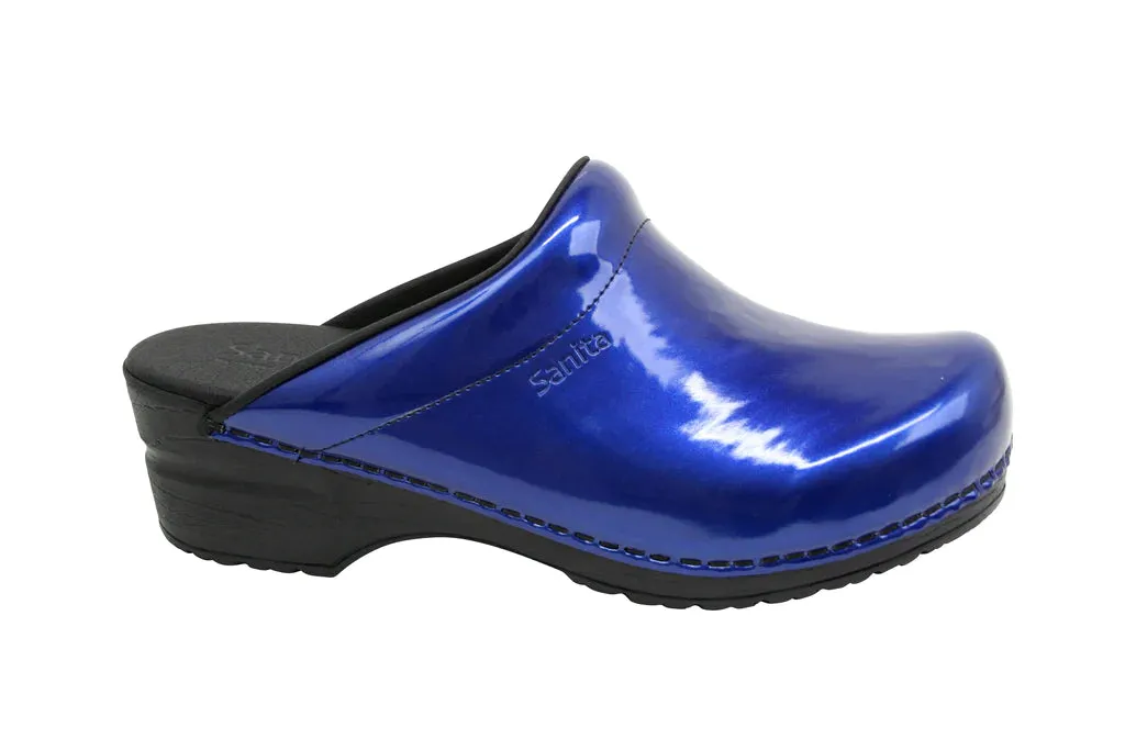 Metallic Patent Open Heel Clogs - 1990049