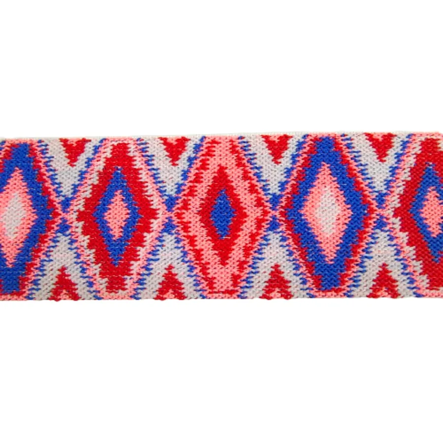 Multi-Color Fancy 5cm Jacquard Design Elastic