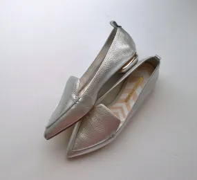 Nicholas Kirkwood Beya Silver Loafers sale flats shoes