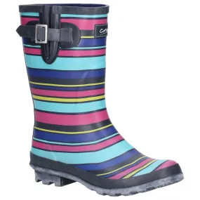 Paxford Elasticated Mid Calf Wellingtons Stripe Multicoloured