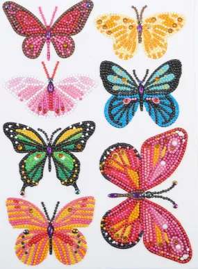 "Butterfly" Crystal Art Wall Stickers set of 15