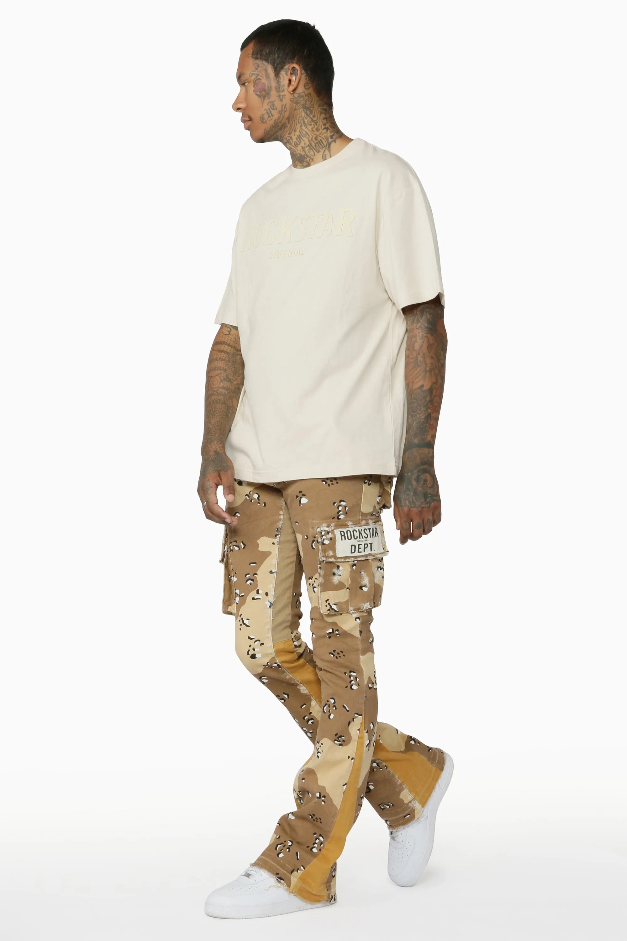 Rockstar - Veeze Dessert Camo Stacked Jean