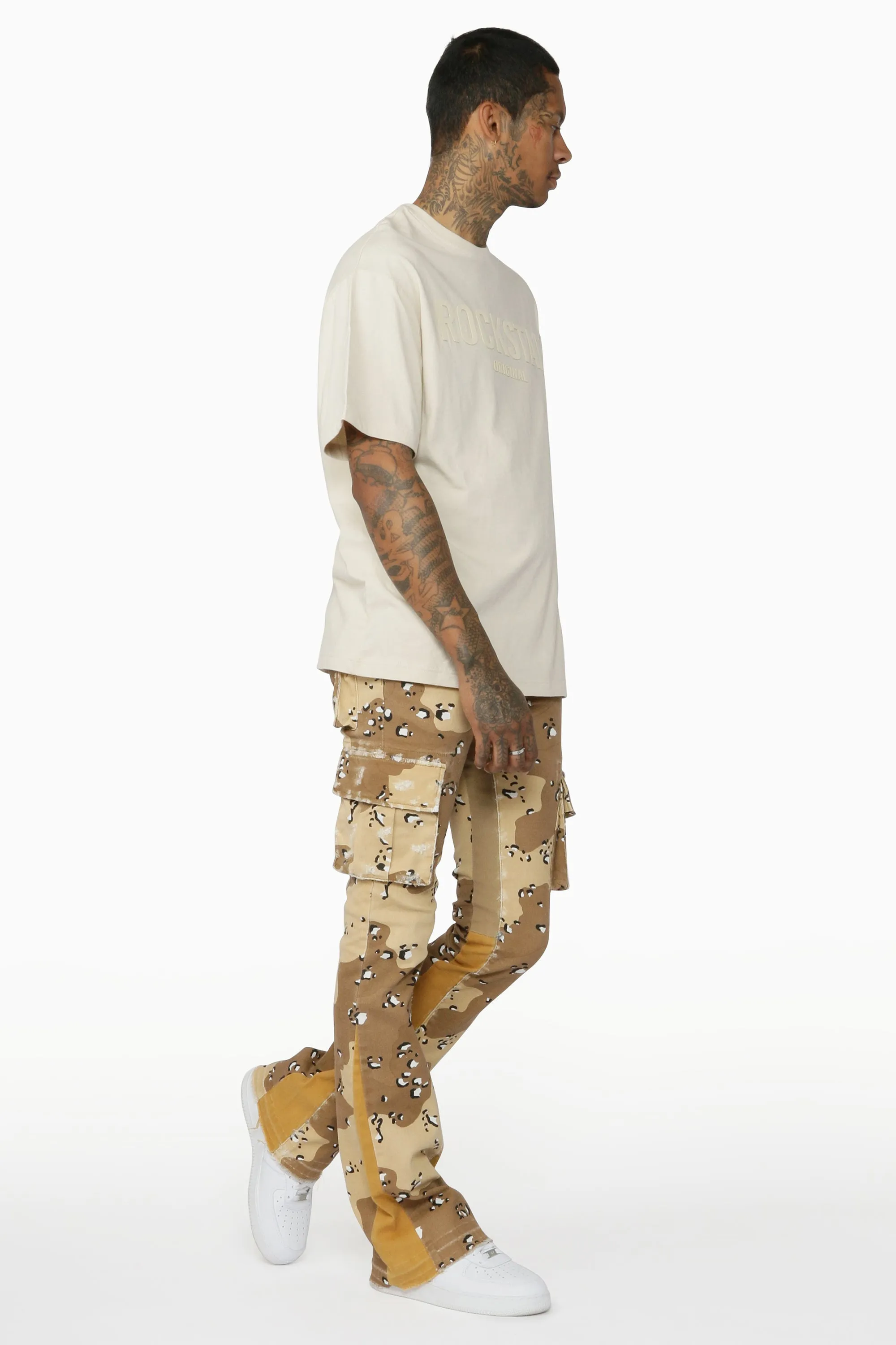 Rockstar - Veeze Dessert Camo Stacked Jean