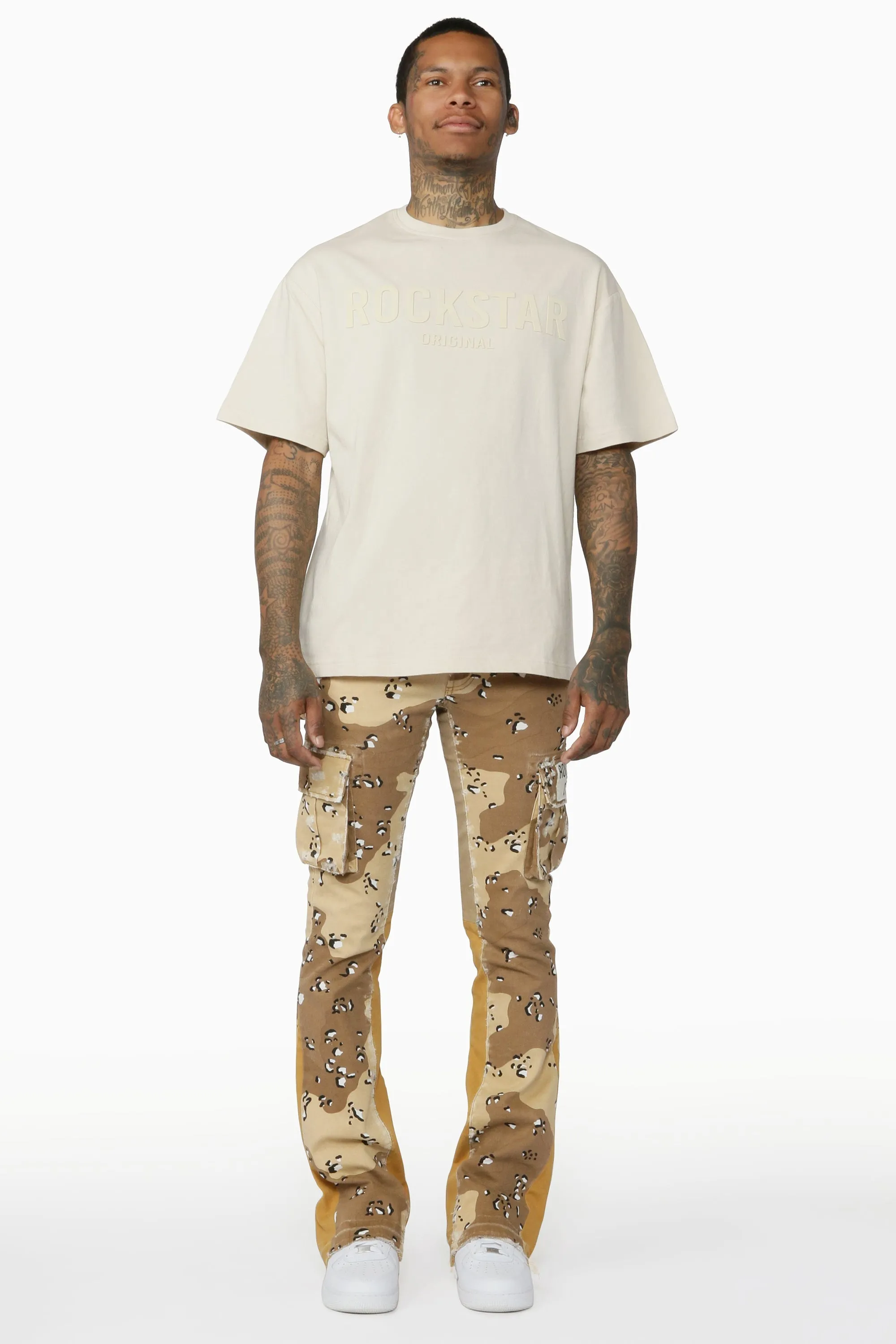 Rockstar - Veeze Dessert Camo Stacked Jean