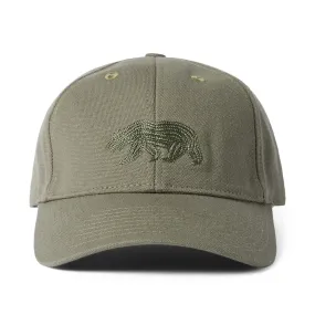 The Canvas Cap in Olive Embroidered Bear