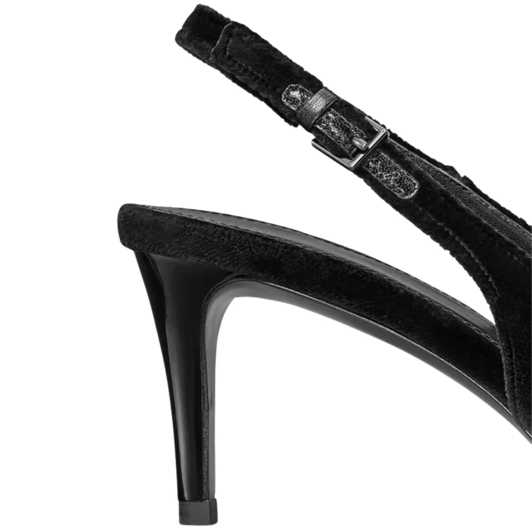 Tory Burch Eleanor Pave Slingback 65mm - Perfect Black