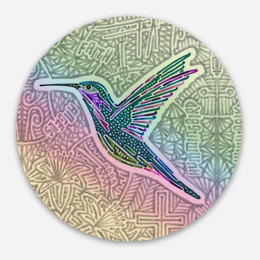 Vinyl Stickers (Holographic) - Butterfly & Hummingbird