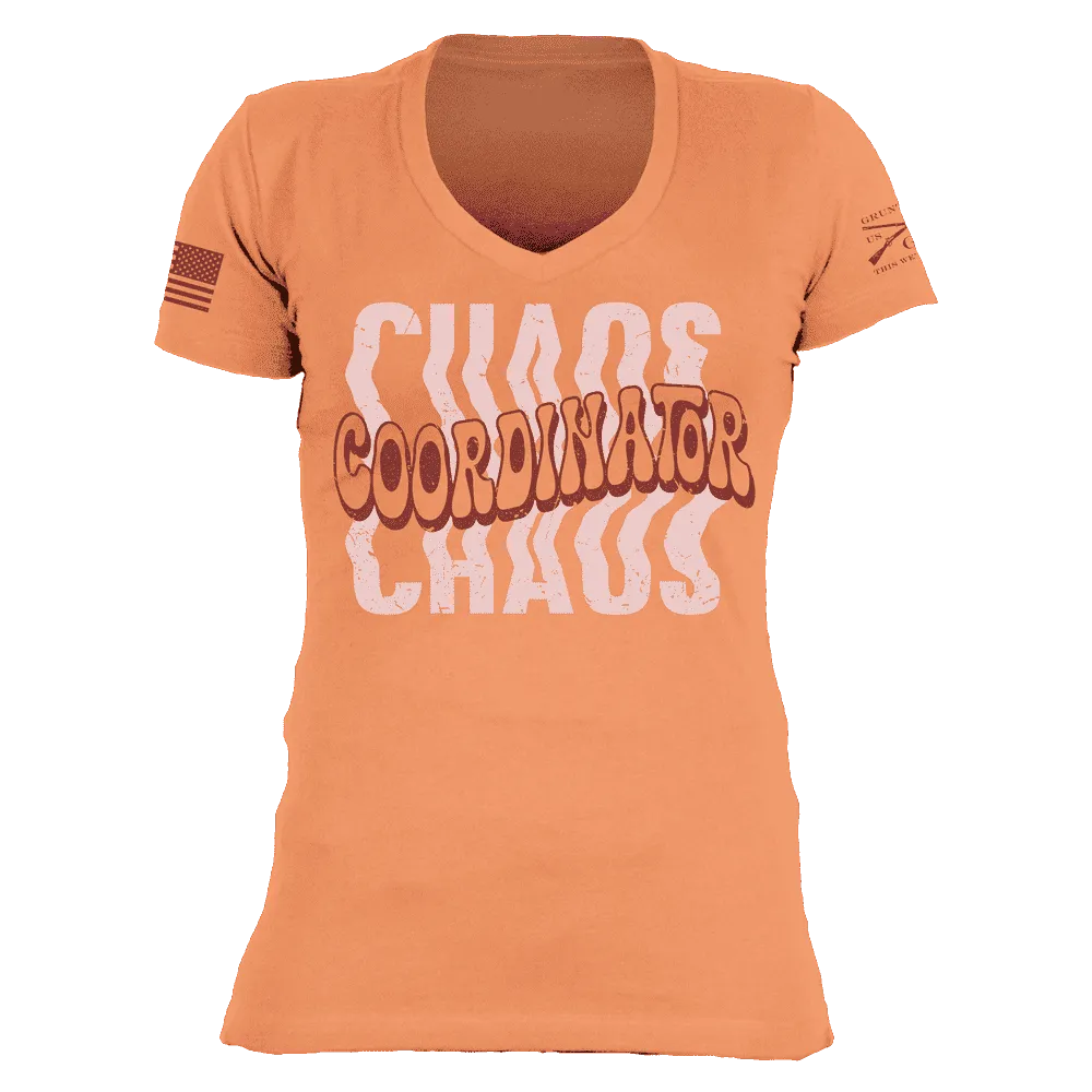 Women's Chaos Coordinator V-Neck - Apricot Crush