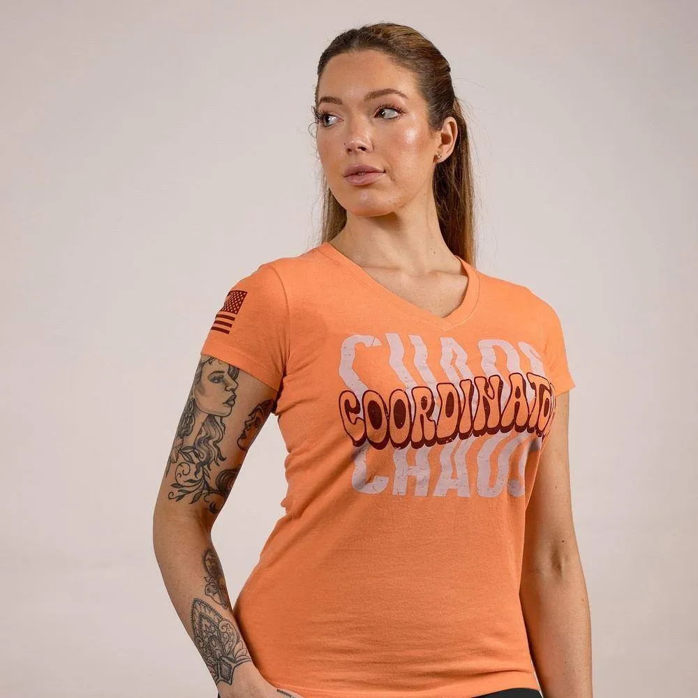 Women's Chaos Coordinator V-Neck - Apricot Crush