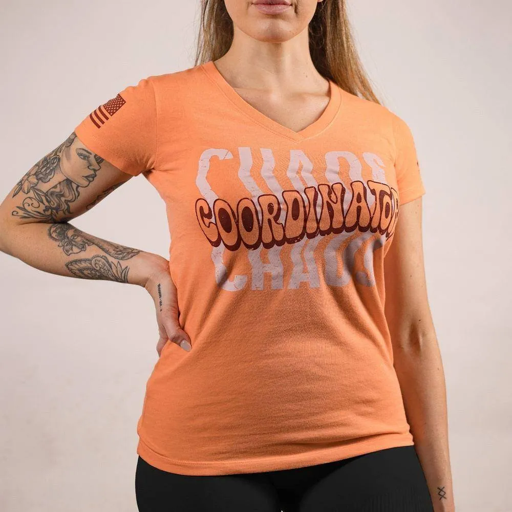 Women's Chaos Coordinator V-Neck - Apricot Crush