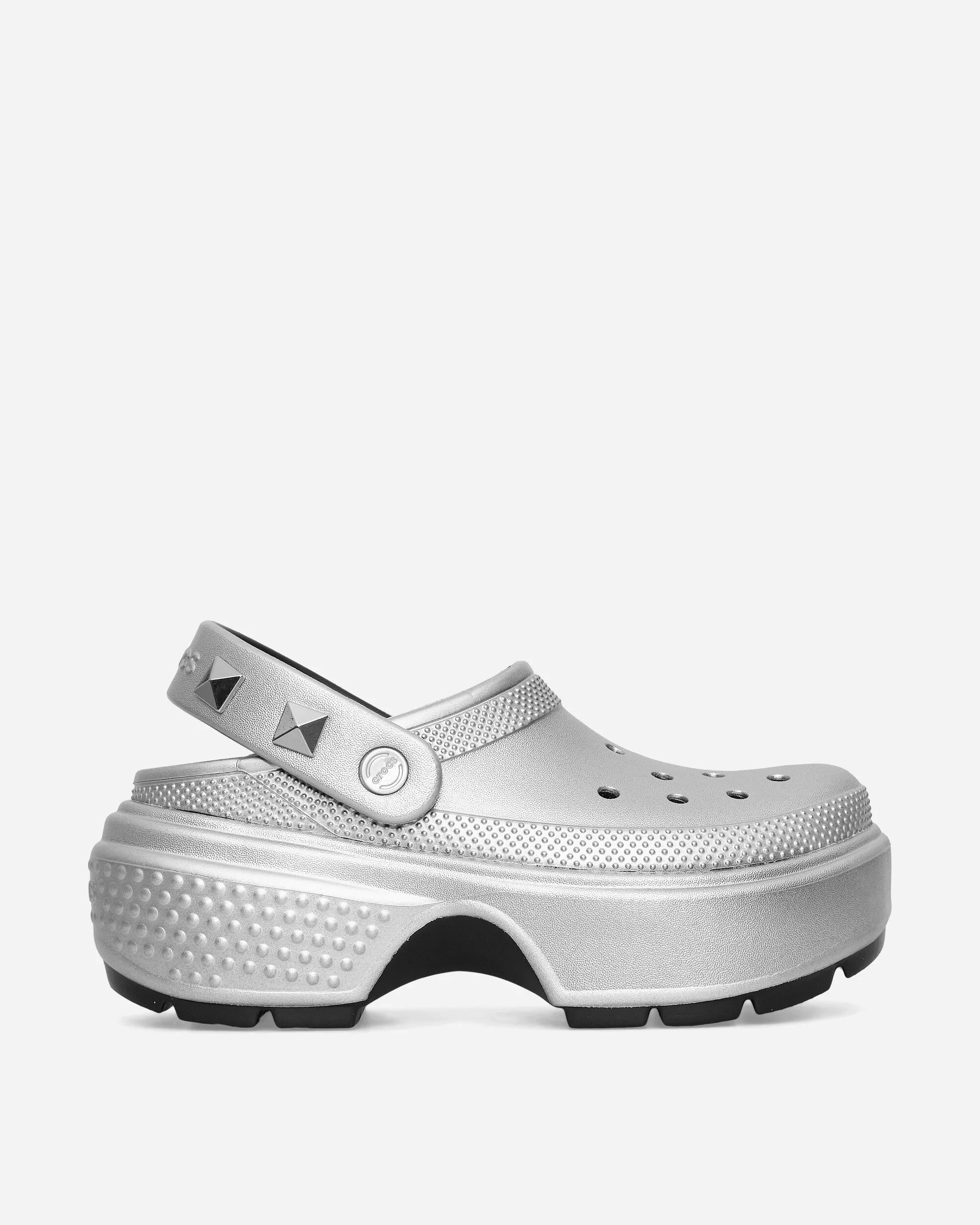 Women's Stomp Metallic Clogs Silver