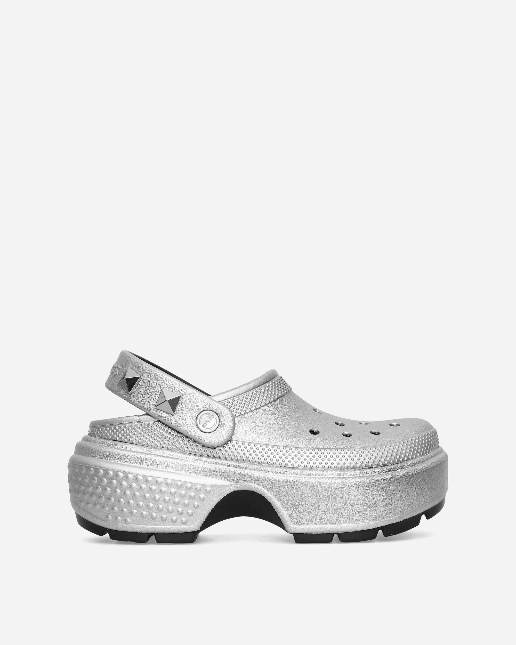 Women's Stomp Metallic Clogs Silver