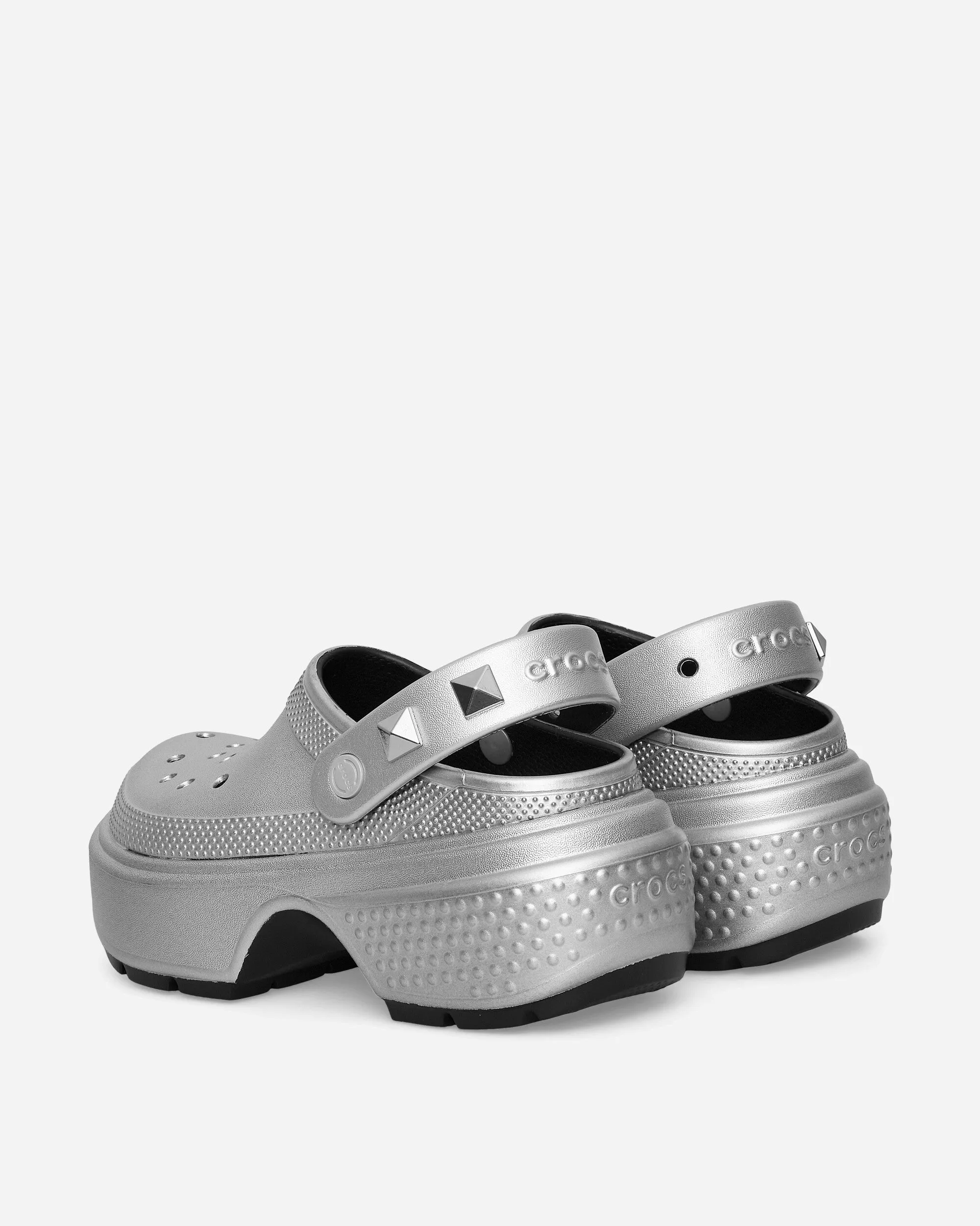 Women's Stomp Metallic Clogs Silver