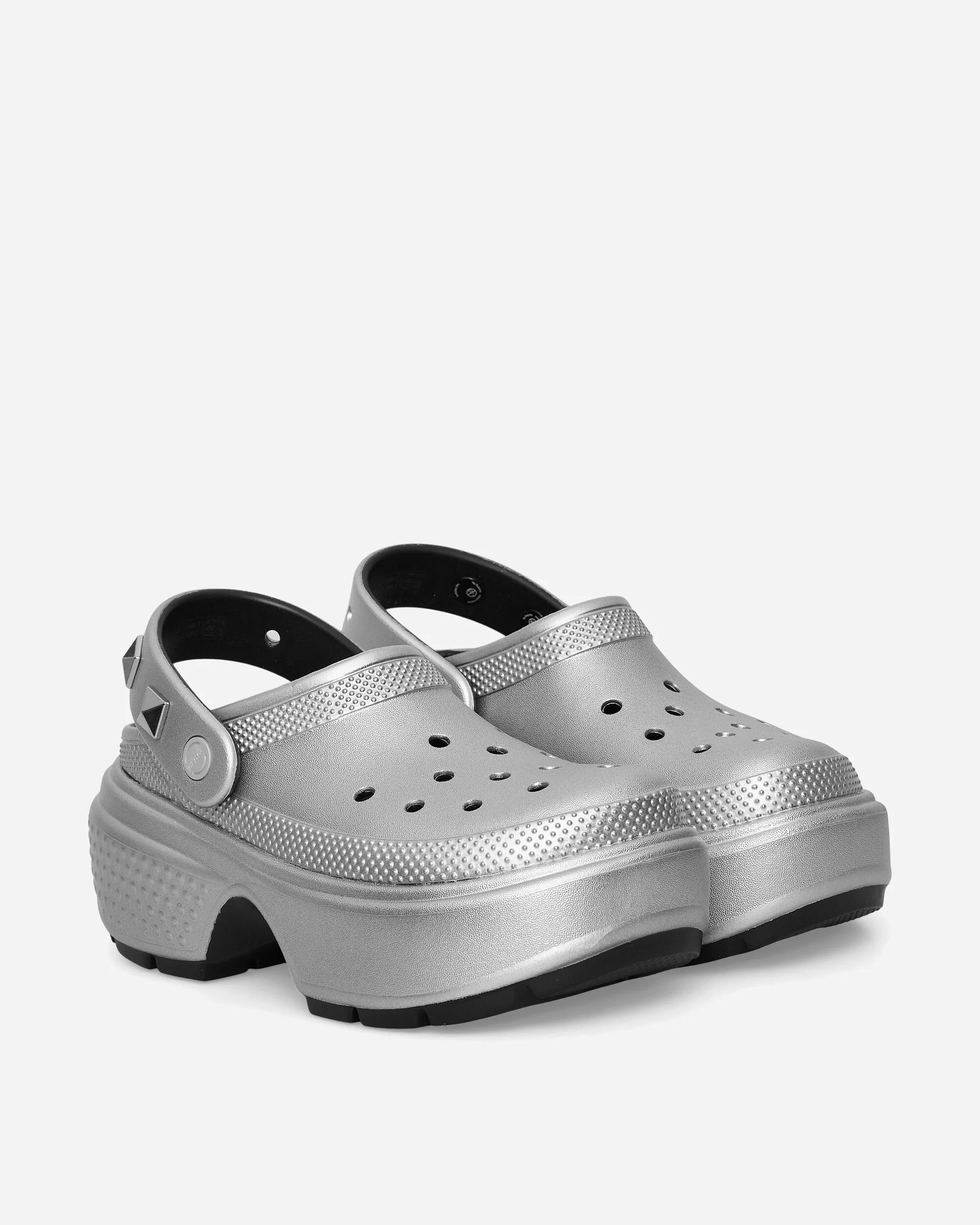 Women's Stomp Metallic Clogs Silver