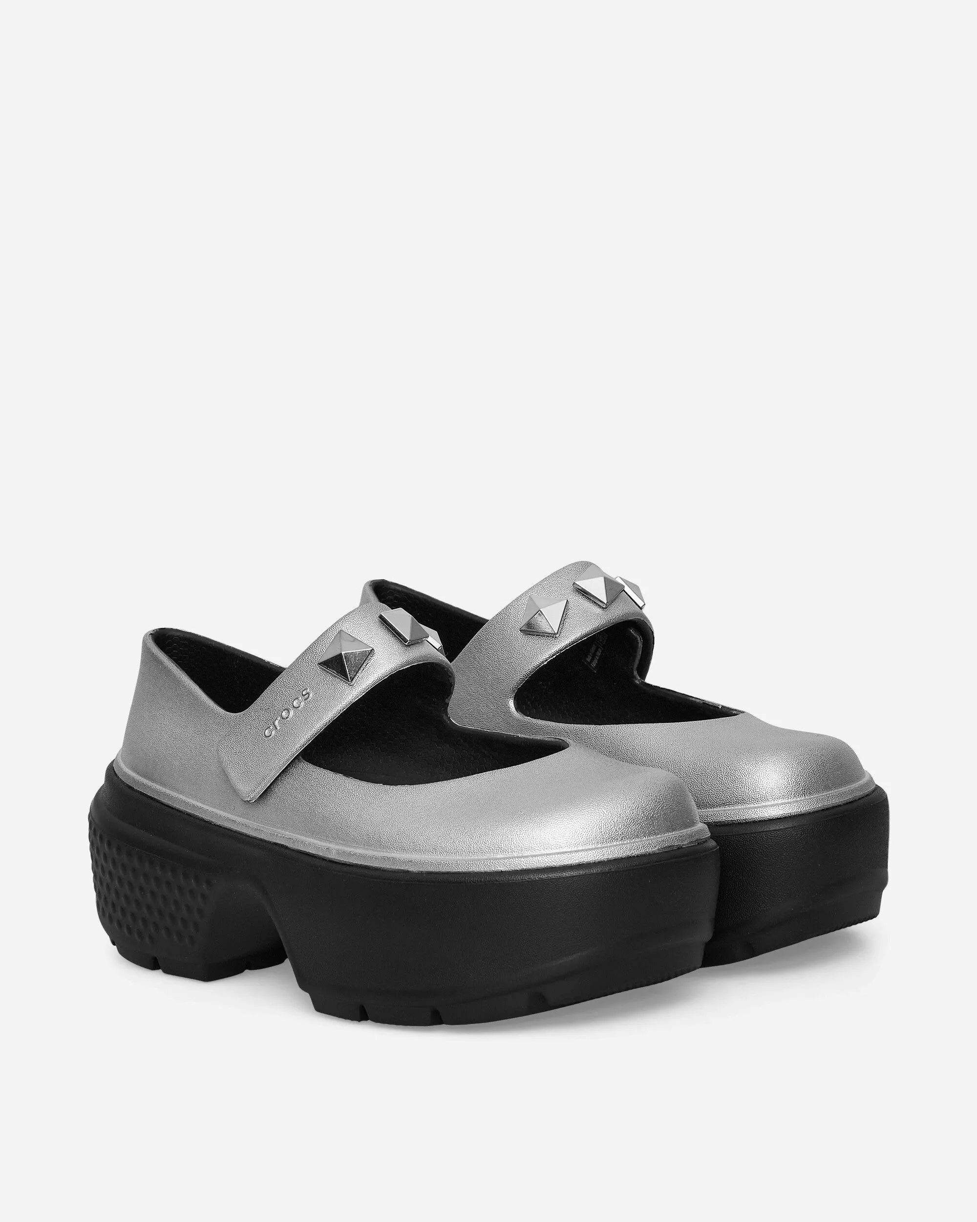 Women's Stomp Metallic Mary Jane Clogs Silver