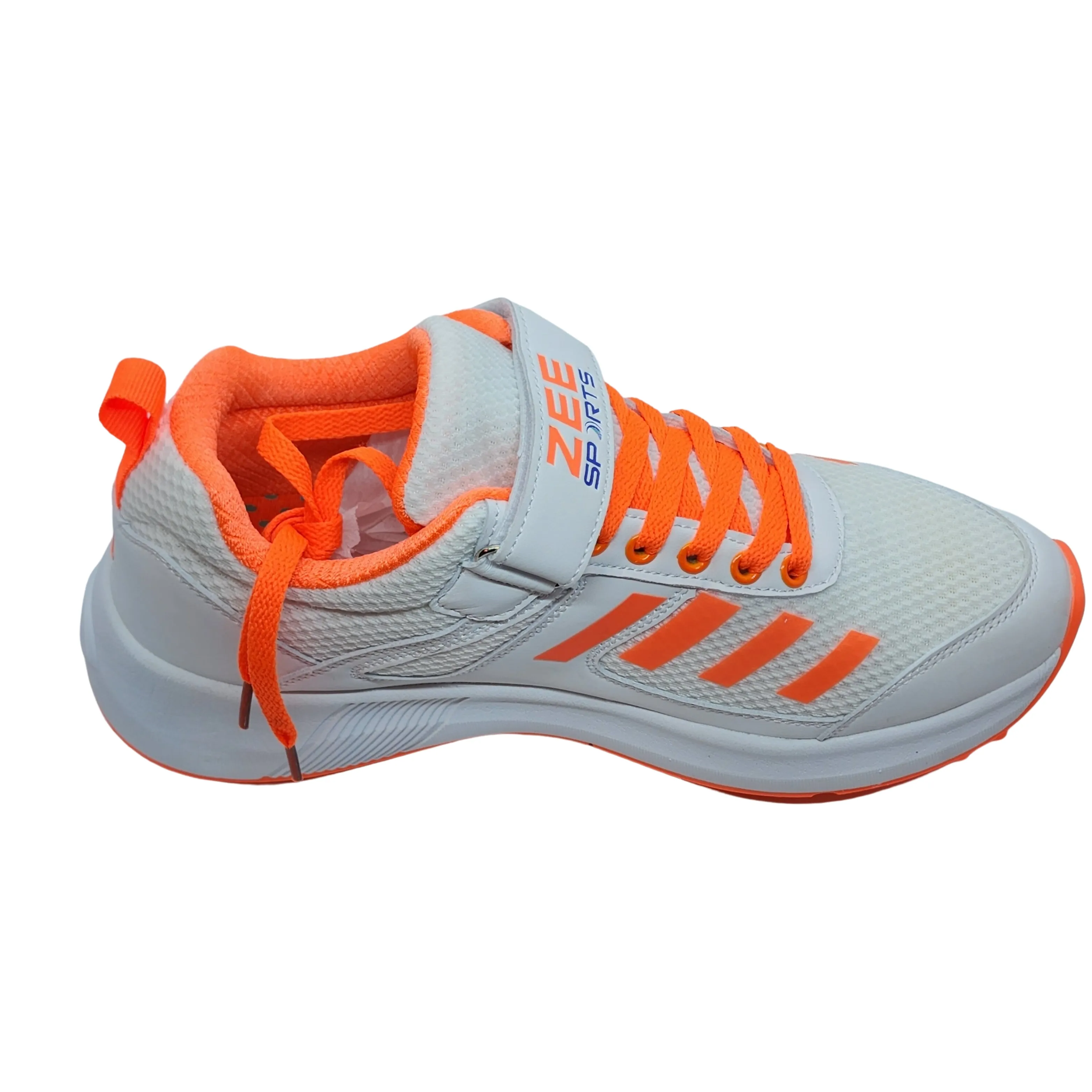 Zee Sports Cricket Shoes Rubber Spike Allrounder Mid Height With An Extra Non Slip Gel in-sole, Orange Color